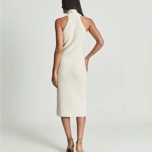 REISS Clemmy Roll Neck Cashmere Blend Dress
